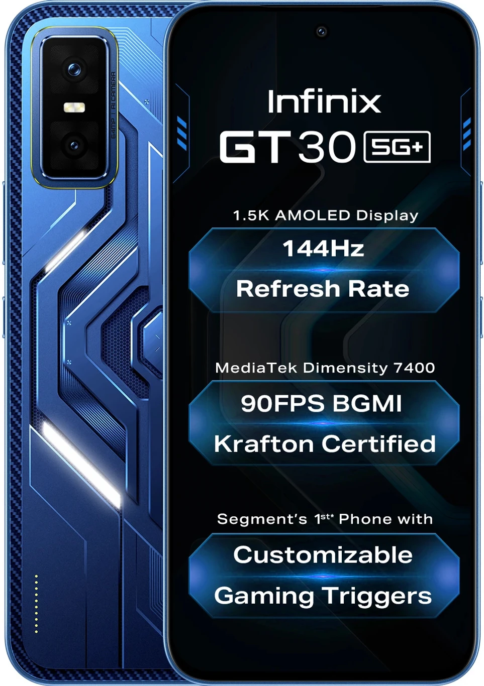 Infinix GT 30 5G+ (Cyber Blue, 256 GB)